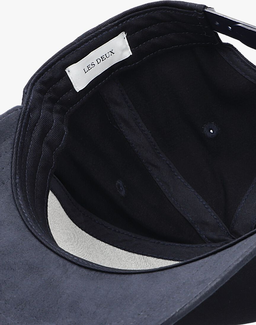 donkerblauwe les deux pet baseball cap suede ii