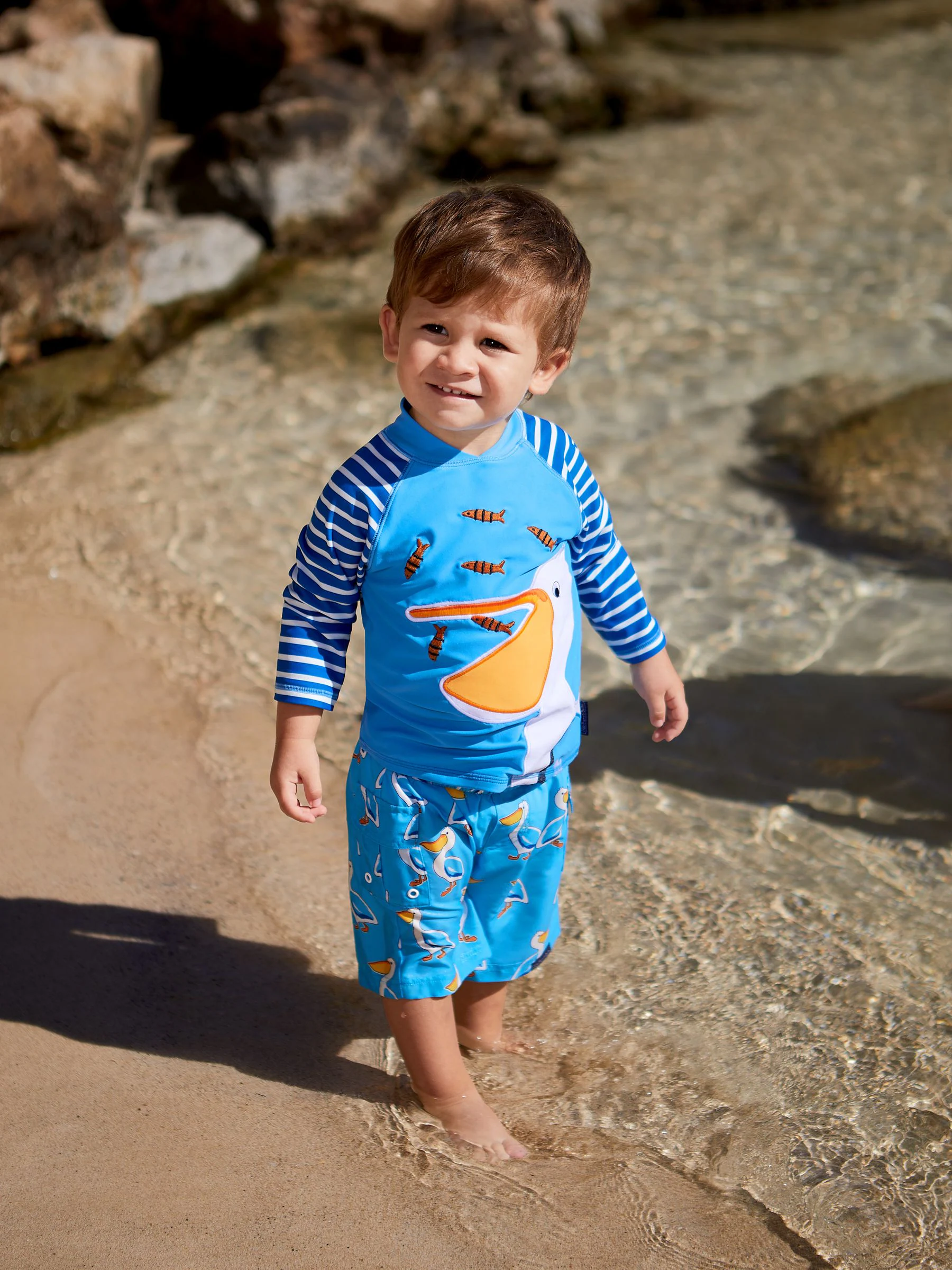 JoJo Maman Bébé - UPF 50 zonbeschermend surfhemdje