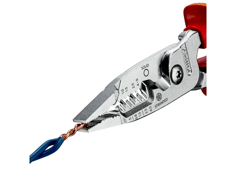 Knipex 13 76 200 ME, Beskyttende isolering, 290 g, Rød, Rustfrit stål, Gul