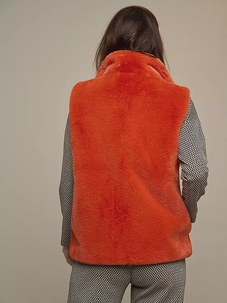 RINO&PELLE Gilet in Pelzoptik LISON orange