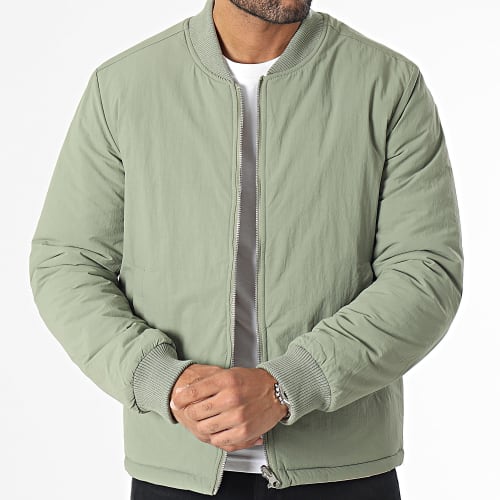 Veste Bomber Réversible Vert Kaki Beige