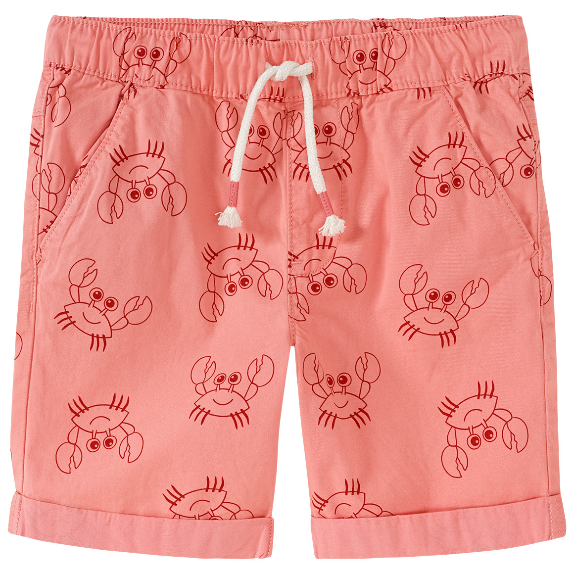 Topolino Jungen Shorts mit Krabben-Allover hellorange