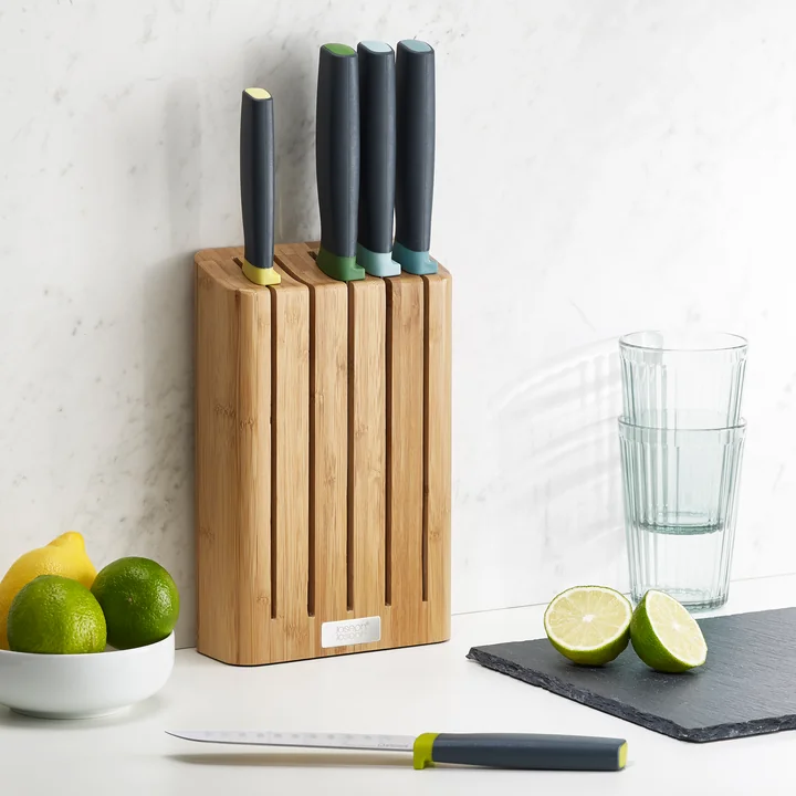 Joseph Joseph - Elevate 5-teiliges Messerset mit Messerblock, schwarz