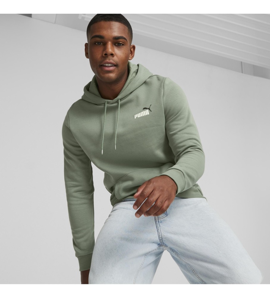 Moletom Puma Essentials+ com logo verde em dois tons