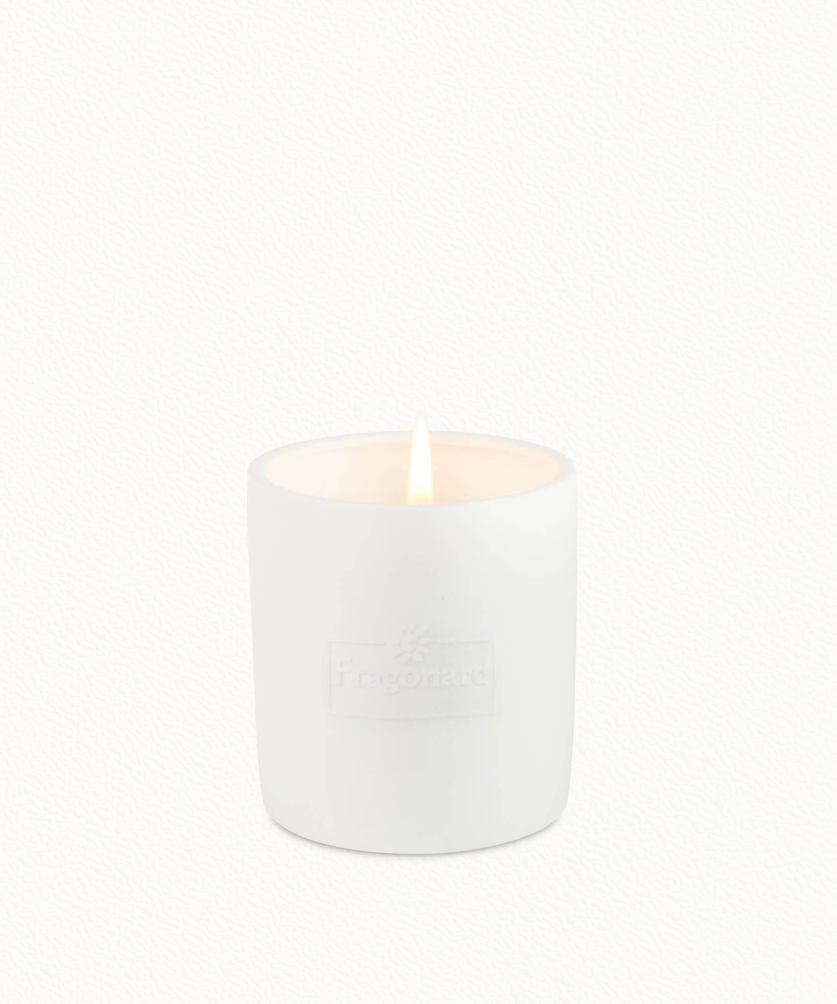 Bougie en pochon  Pot de porcelaine 200 g - Pêche de vigne