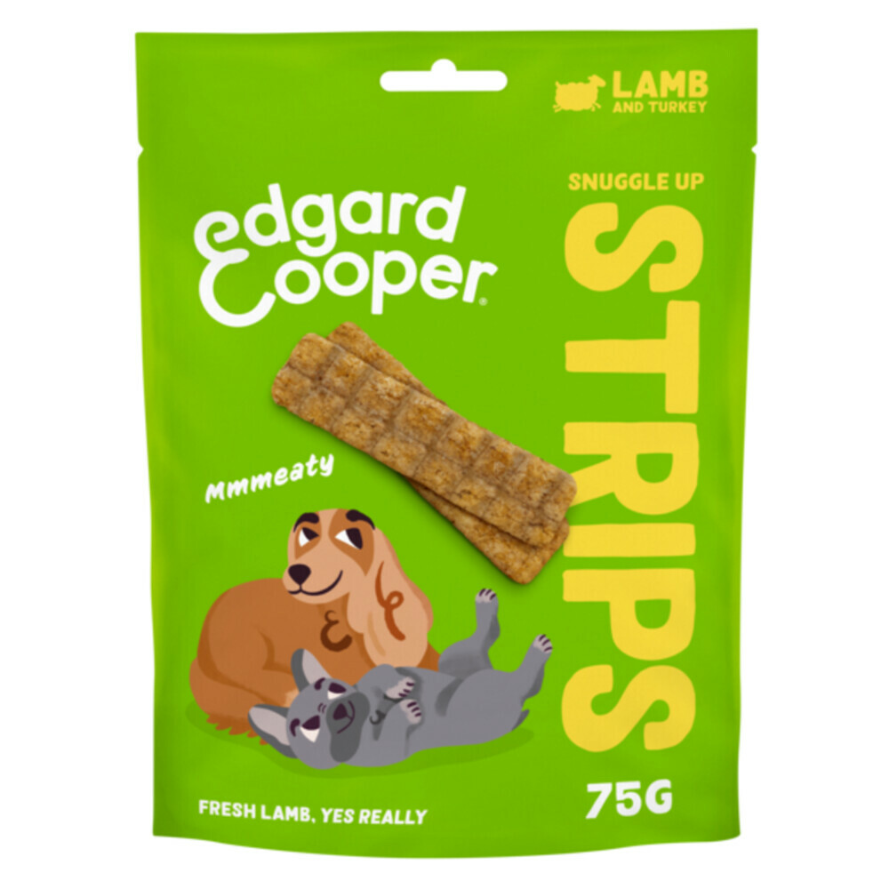 Edgard & Cooper Adult Strips Lam & Kalkoen75 gr