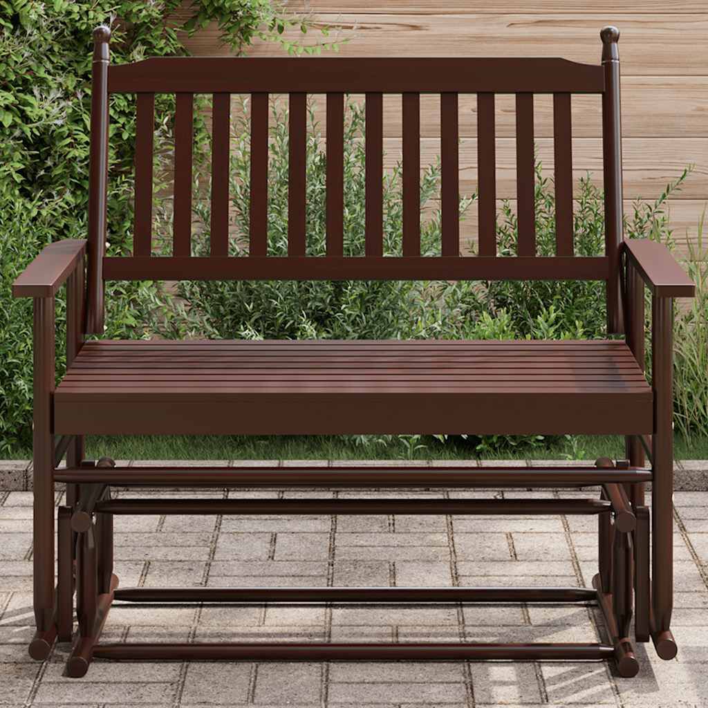 vidaXL Schommelbank bruin 118x70x104,5 cm massief populierenhout