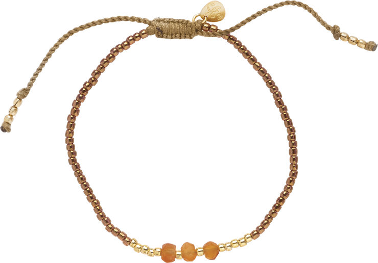 A Beautiful Story Decent Carnelian Bracelet GC Gold