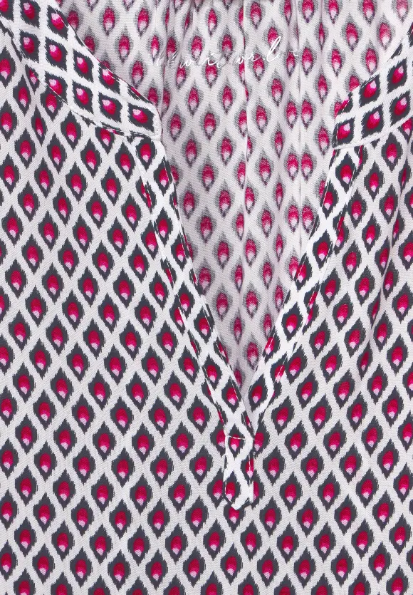 Long Blusenshirt mit Print - nu pink