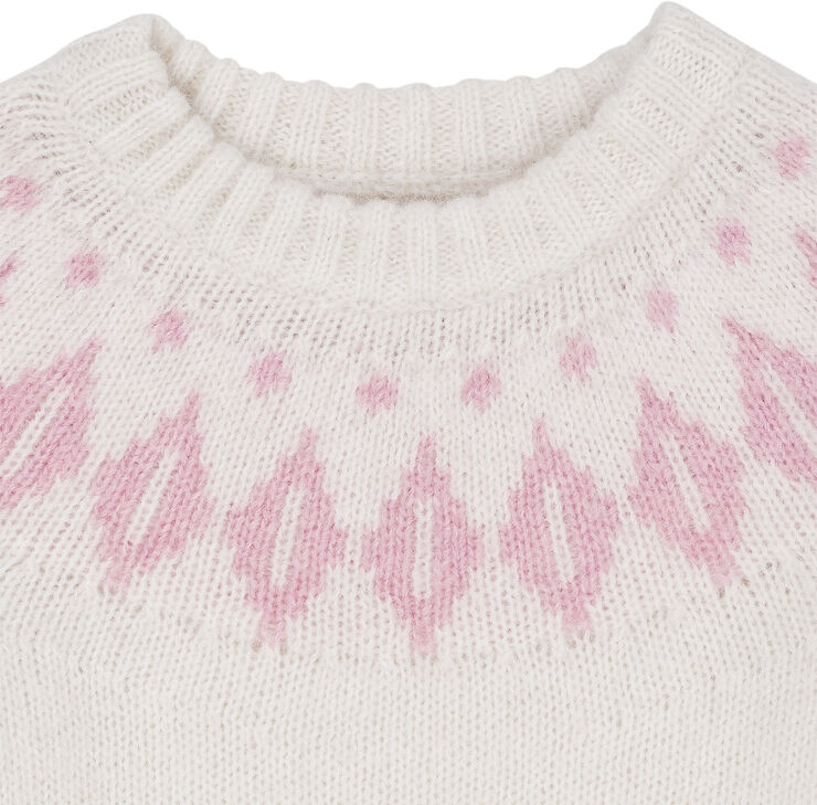 Copenhagen Colors WOOL ICELAND BLOUSE Cream/bubblegum