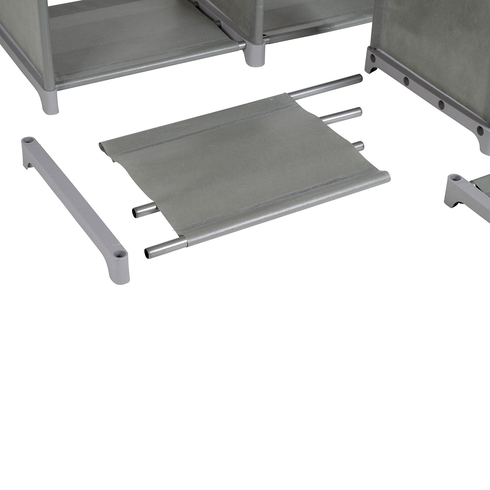 BO-CAMP Faltschrank XL Campingschrank Stoff Schrank Schubladen Garderobe Faltbar