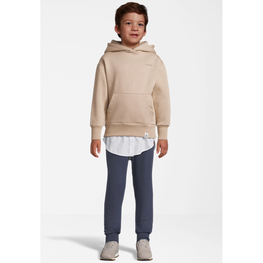 New Life Hoodie Hoodie Kapuzen Pullover mit Shirt Beige