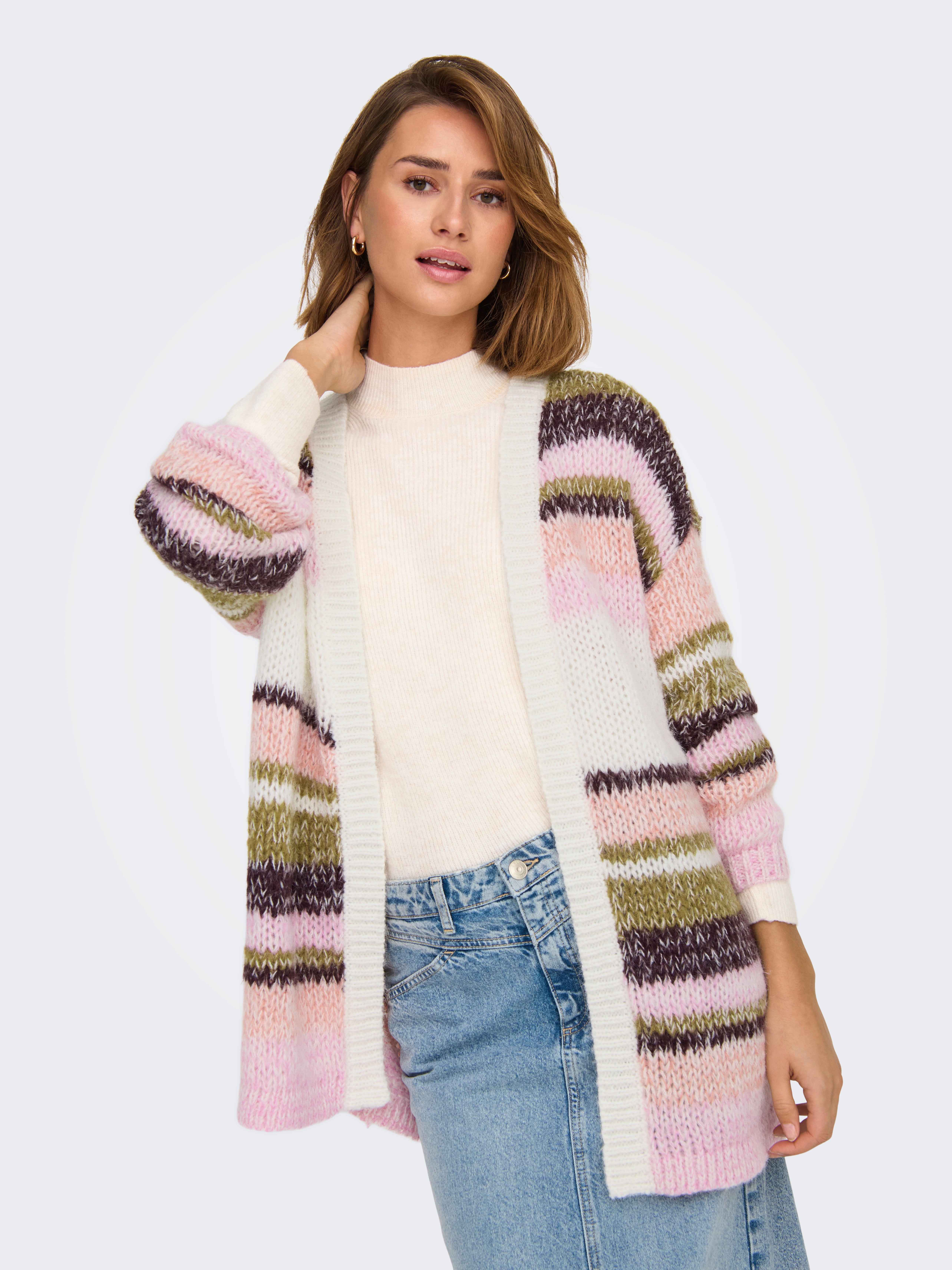 ONLALYSSA Strickjacke Whitecap Gray