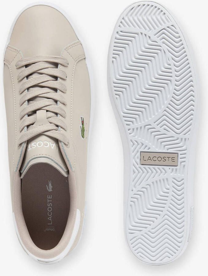 Lacoste POWERCOURT 126 1 SMA GRY WHT Heren Sneakers grijs-wit