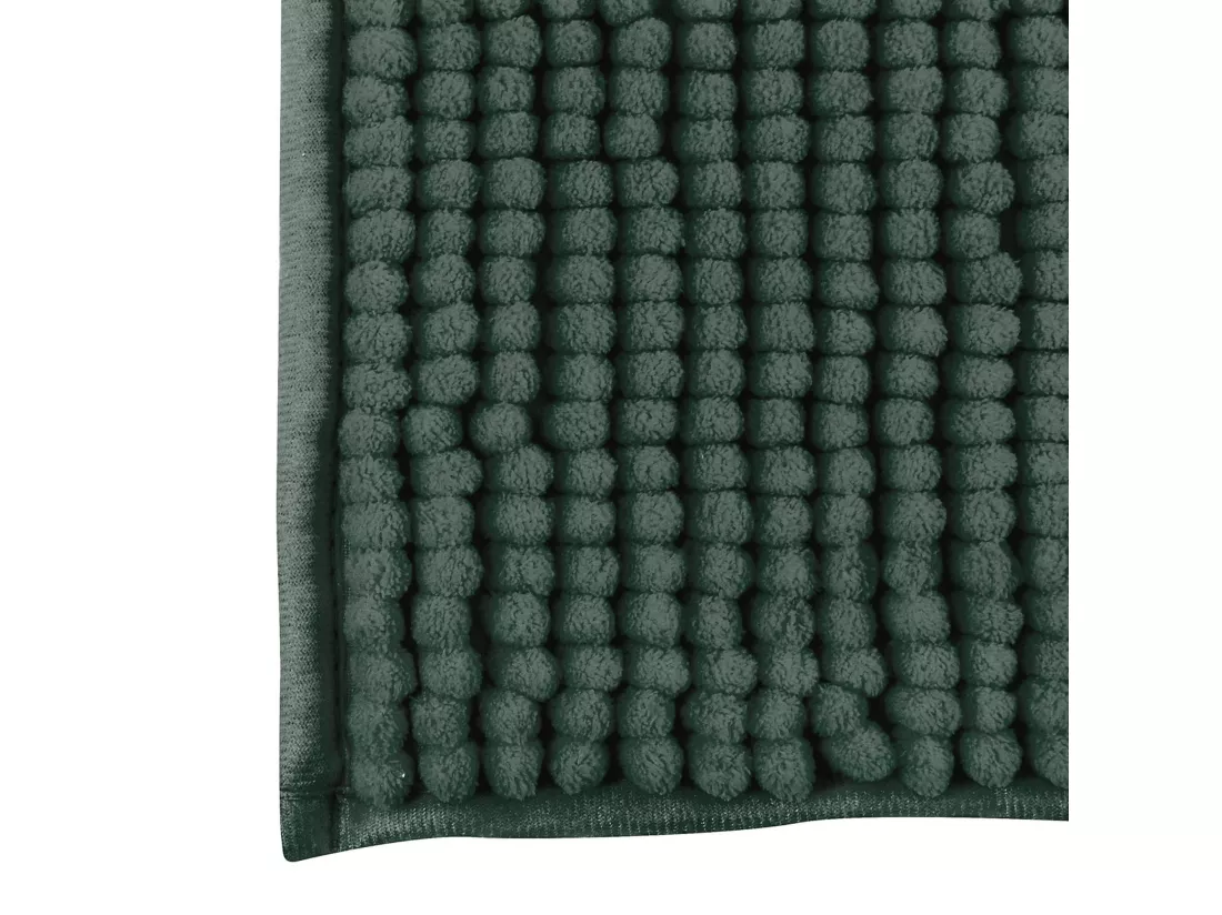 Tapis de salle de bain en polyester en vert foncé 40 x 60 cm
