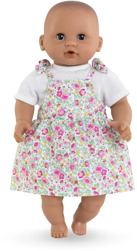 BB30 ROBE JARDIN EN FLEURS - VETEMENT POUR POUPON 30CM - COROLLE VETEMENTS