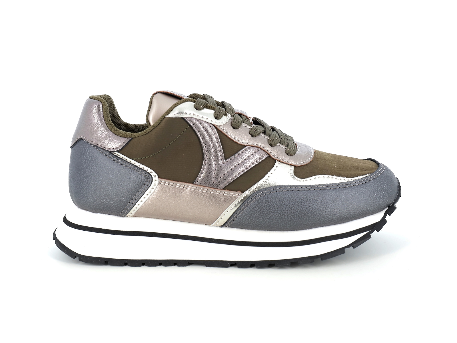 Victoria-1141142 Matières combinées Kaki