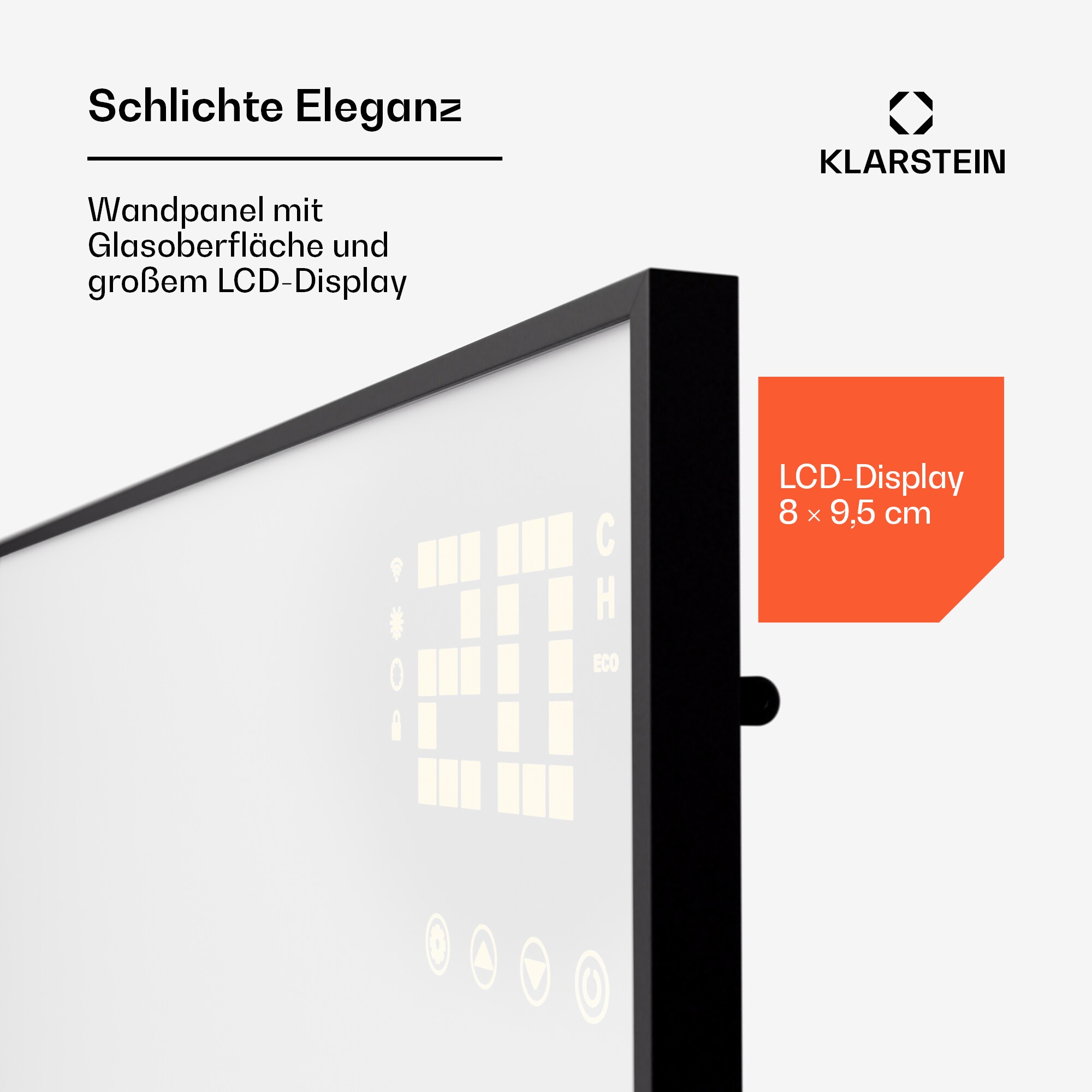 Wonderwall Smart Bornholm Infrarotheizung 130x65cm App 770W 770 Watt Schwarz
