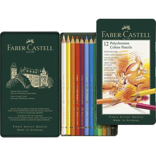FABER-CASTELL POLYCHROMOS Künstler-Farbstifte im Metall-Etui