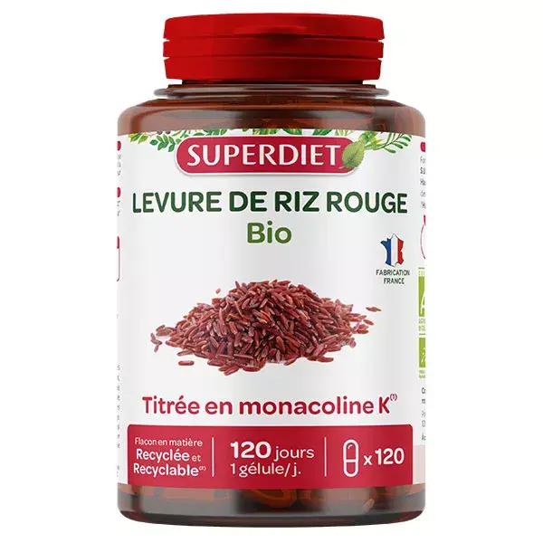 Superdiet Arroz Vermelho Fermentado Orgânico 120 cápsulas
