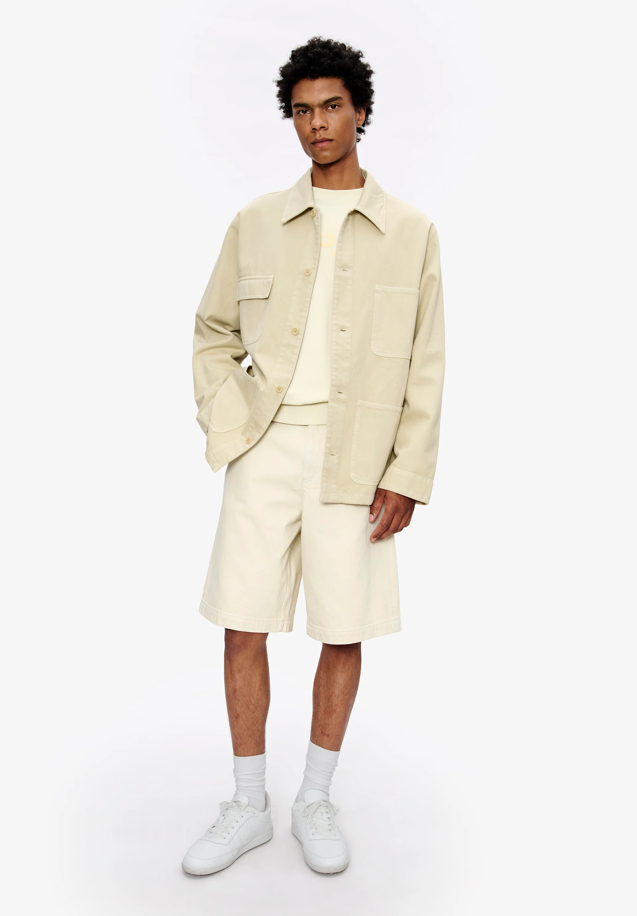 veste chemise - Sable
