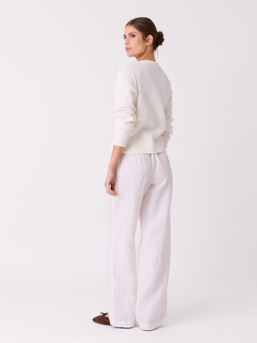 Stina linbukse Bright White