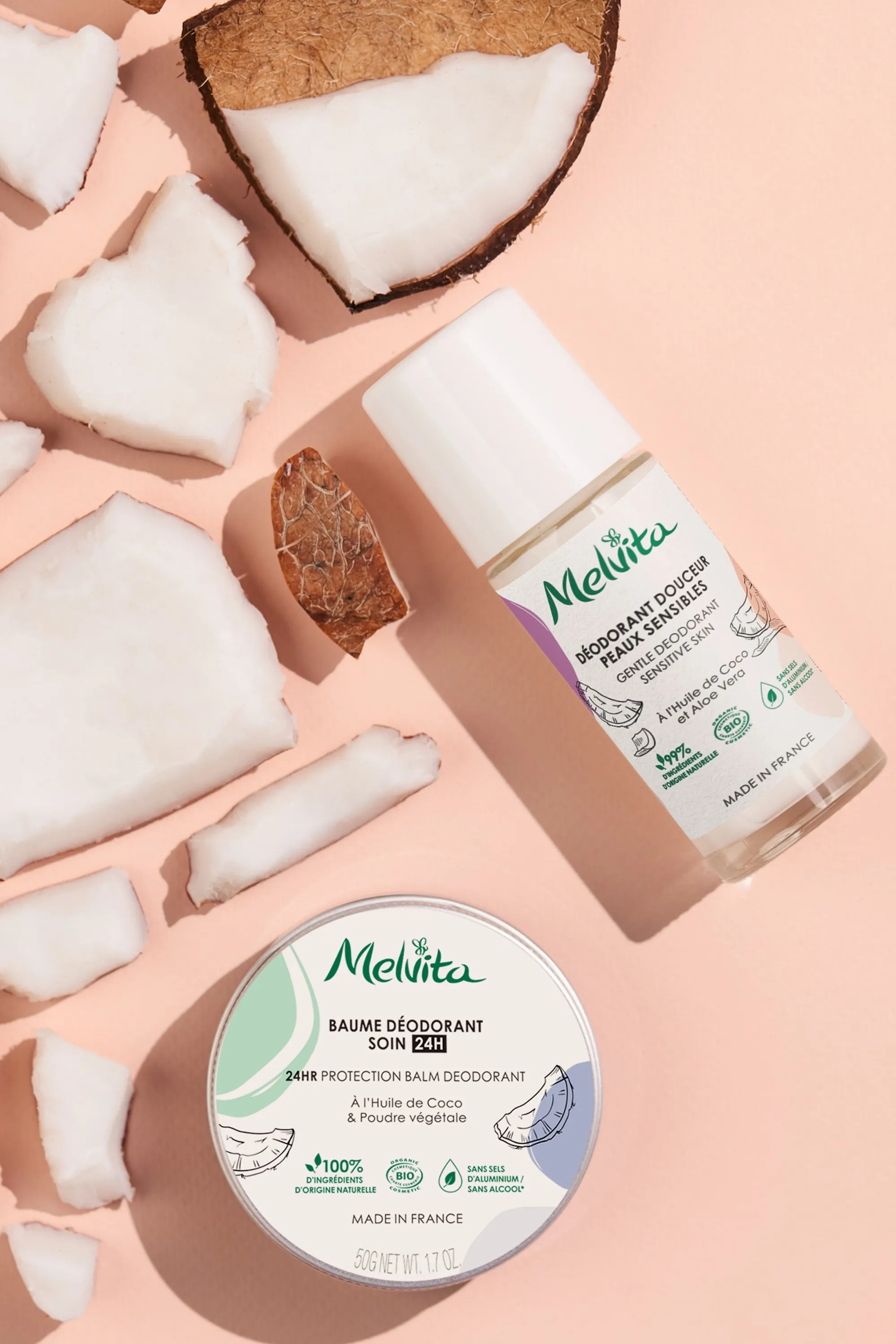 Melvita Déodorant peaux sensibles bio-50 ml