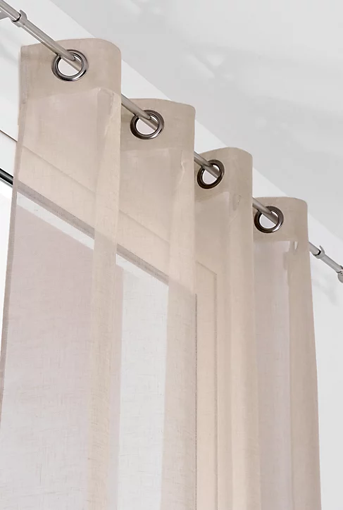 Voilage en lin Linder L.145 x H.260 cm beige