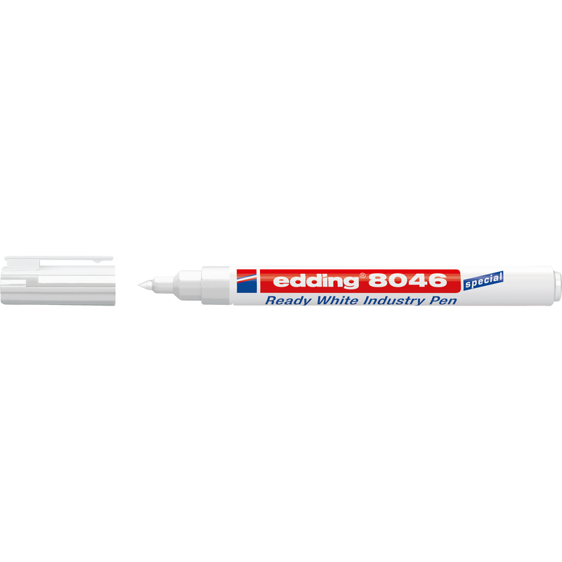 Edding Permanent Marker, Ready White Industry Pen 8046, weiss