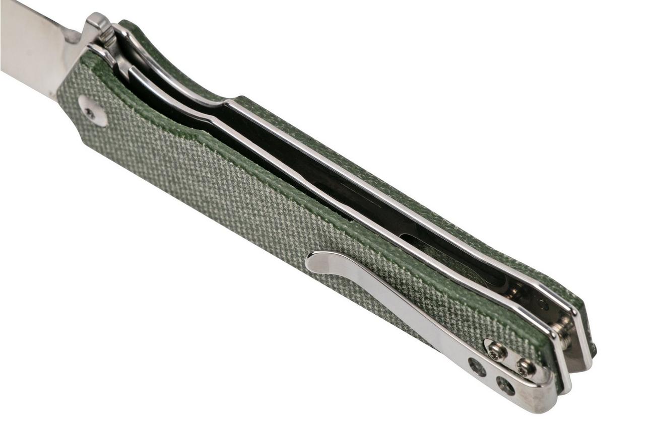 QSP Knife Mamba V2 QS111-I1 Satin, Green Micarta zakmes