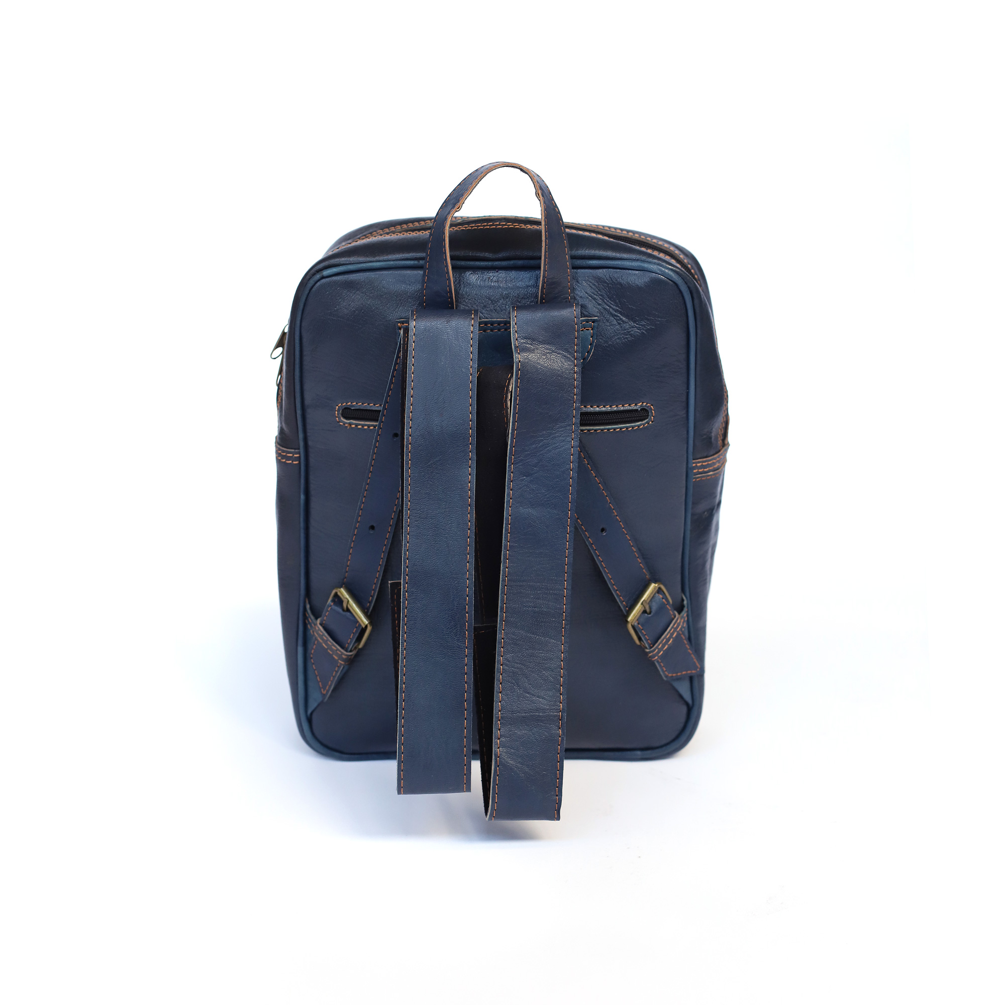 Rucksack aus Ziegenleder blau, H 34 cm, B 27 cm, L 10 cm günstig bestellen
