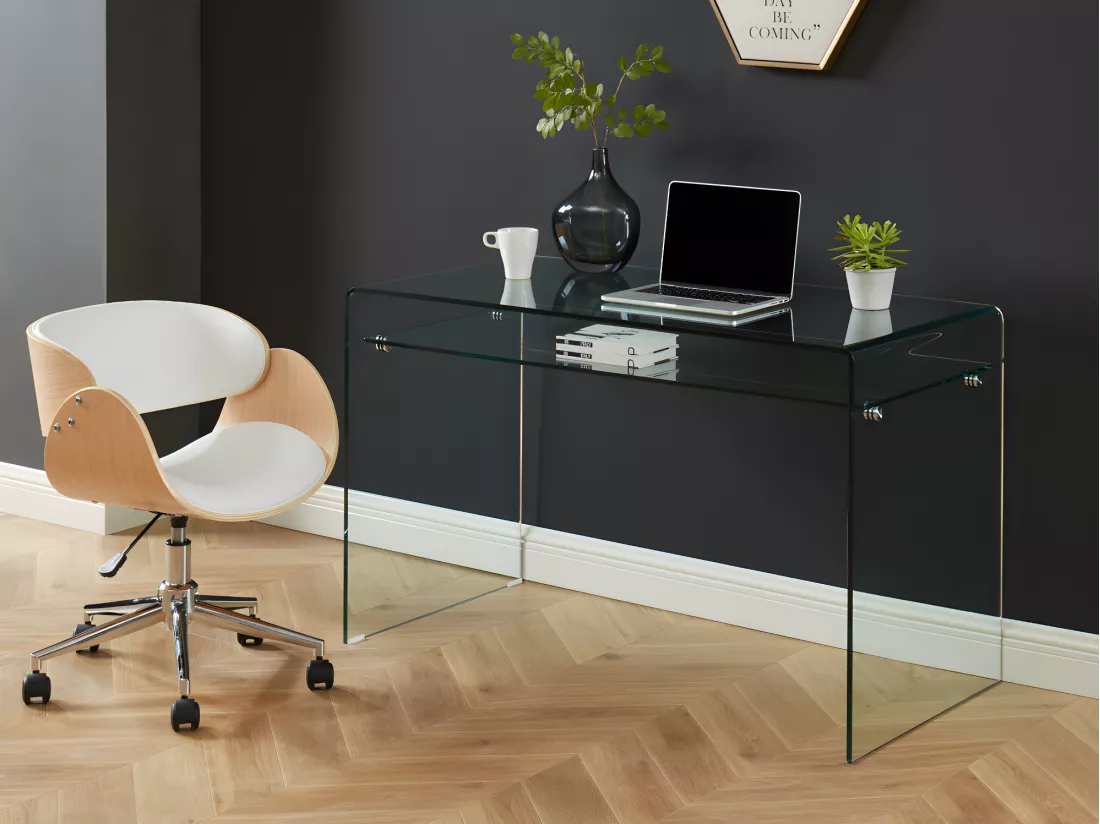 Bureau STILEOS - 1 niche - Verre trempé