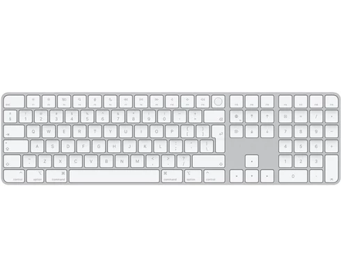 Apple Magic Keyboard with Touch ID and Numeric Keypad for Mac models with Apple silicon - Norwegian - White Keys