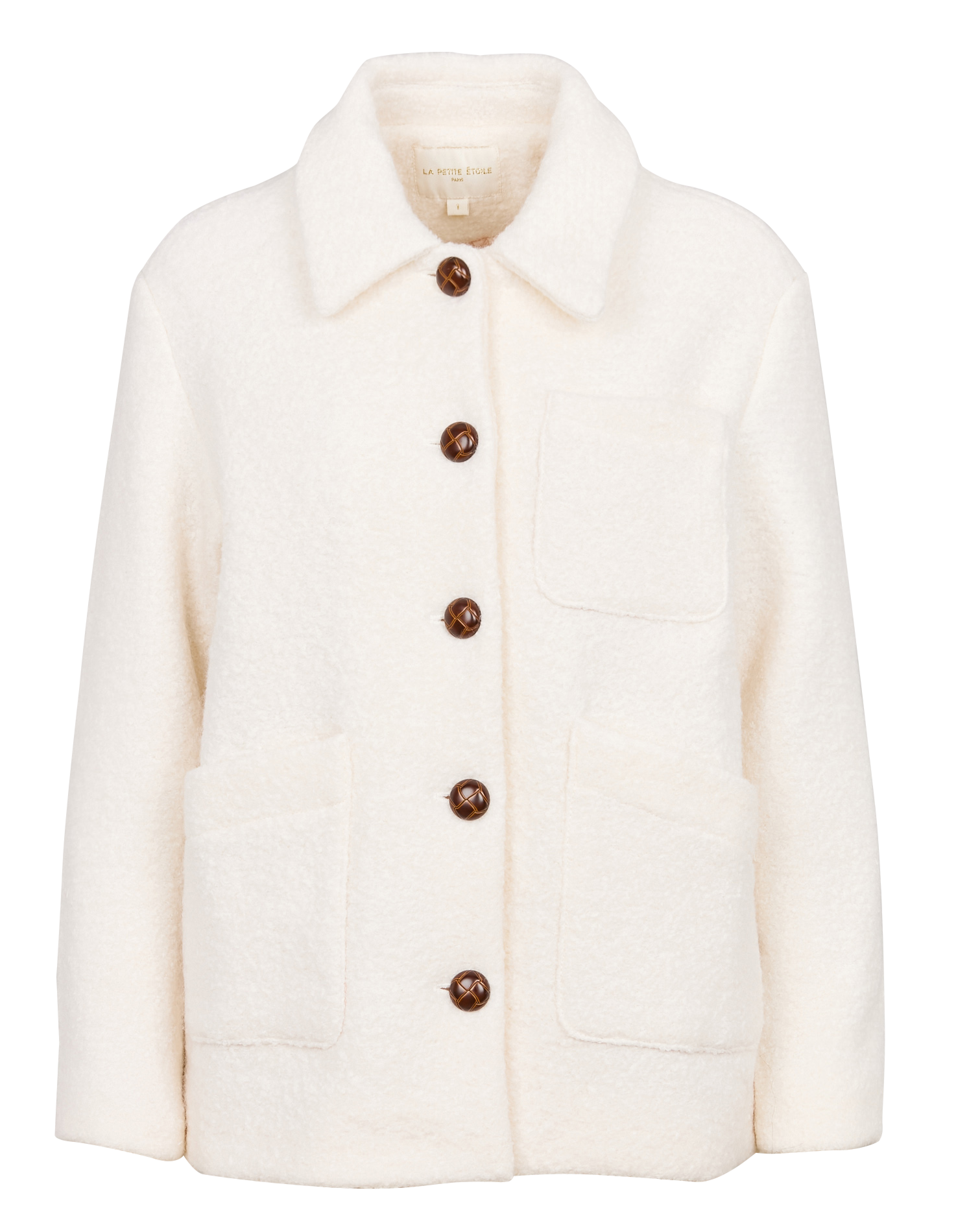 NITA - Manteau col classique en laine mélangée | Beige