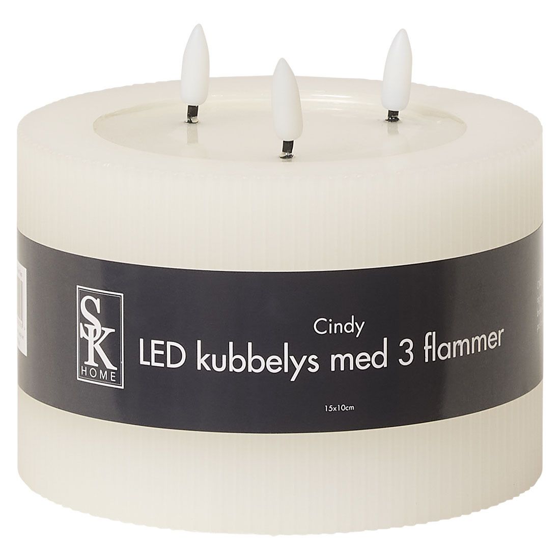 Ledlys med 3 flammer Cindy