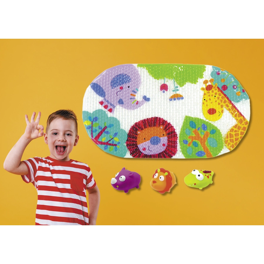 knorr toys® ESCABBO® DschungelsafariBademattenset4-tlg. rot