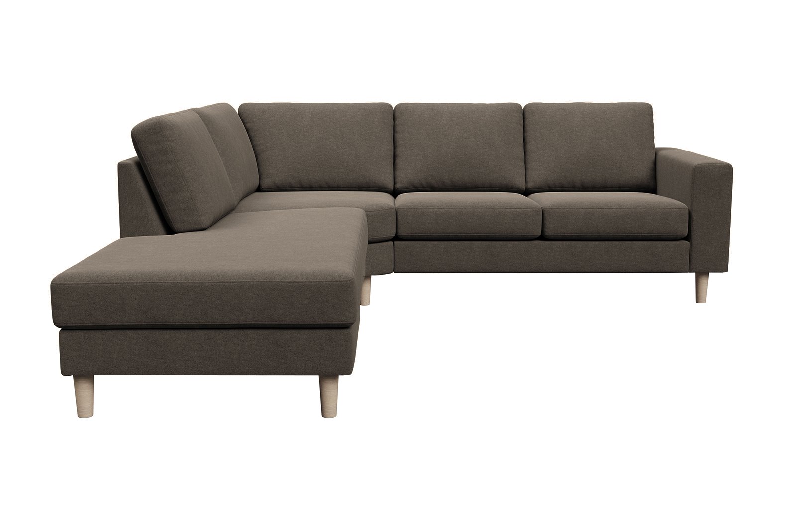 Hedda hjørnesofa Tekstil Neve 9 cappuccino med hvitoljede eikeben (1) og 18 c
