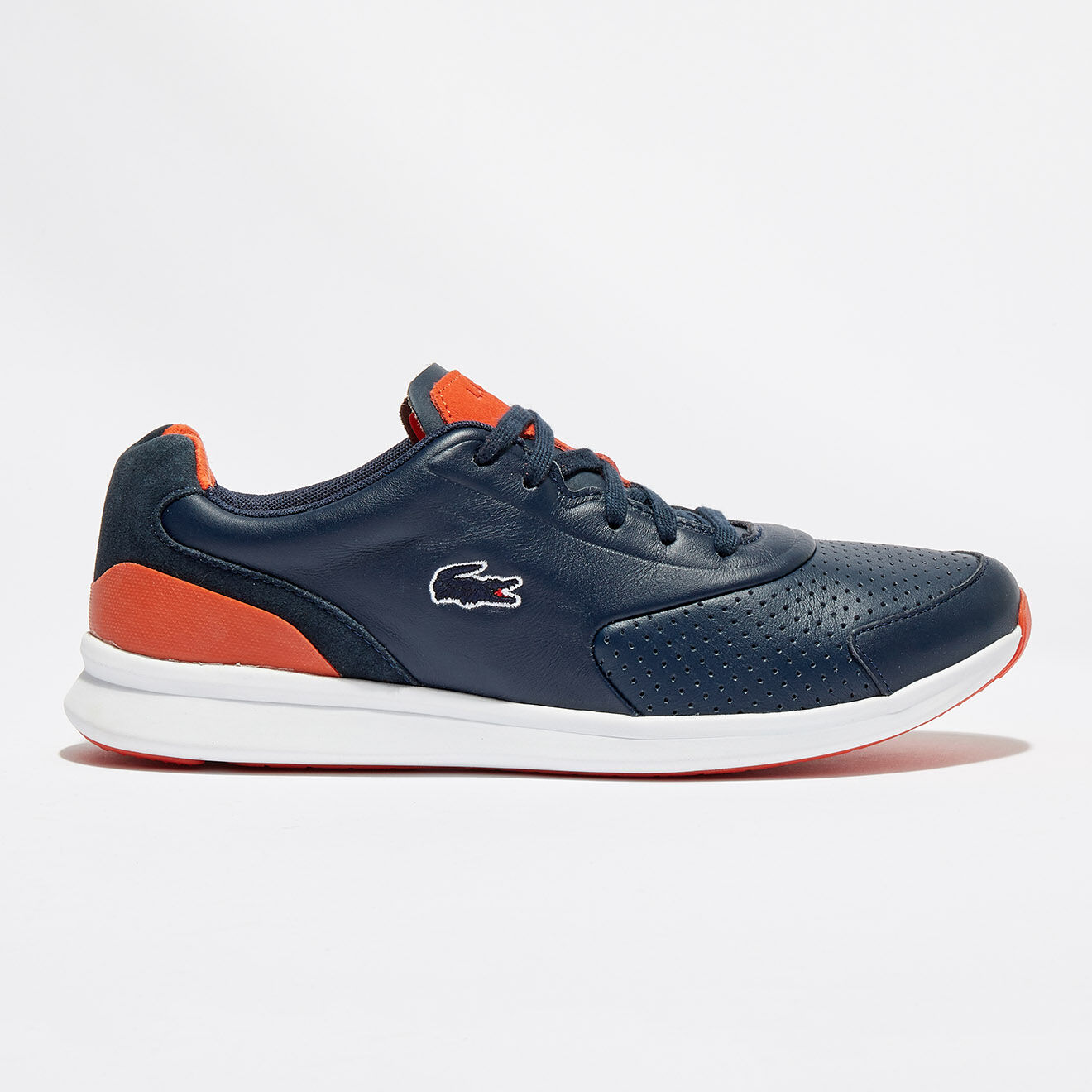 Lacoste Baskets en Cuir Ltr.01 317 1 bleu marine/rouge