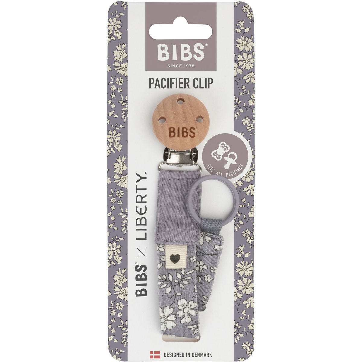 BIBSBIBS   x Liberty Schnullerkette capel fossil grey