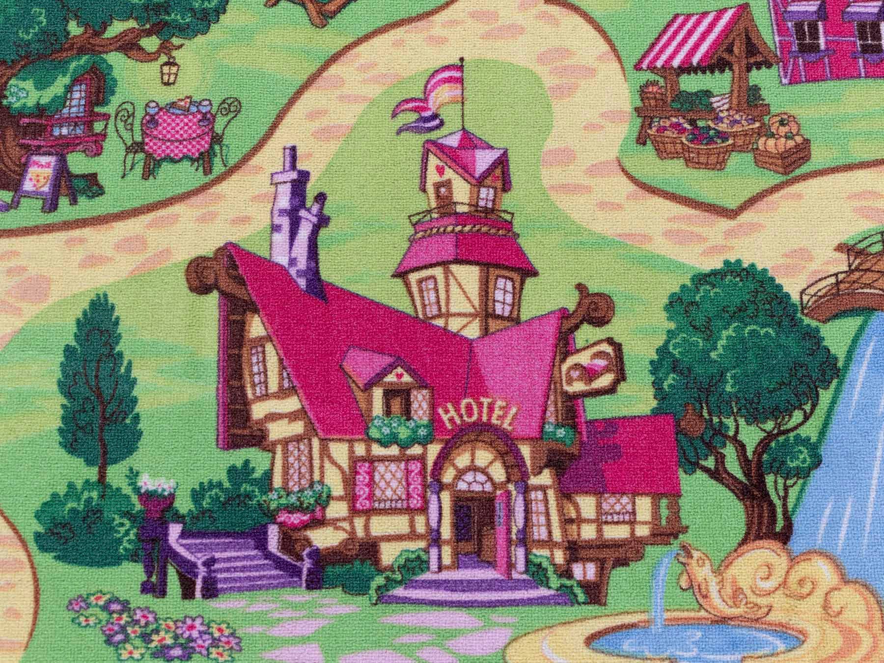 Primaflor-Ideen in Textil Kinderteppich »Spielteppich CANDY TOWN« rechteckig 6,5 mm Höhe Kurzflor, Strassen-Spiel-Teppich, Kinderzimmer