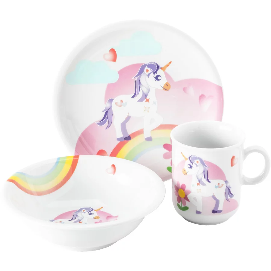 Seltmann Weiden Kindergeschirr Set Compact Mein kleines Einhorn bunt