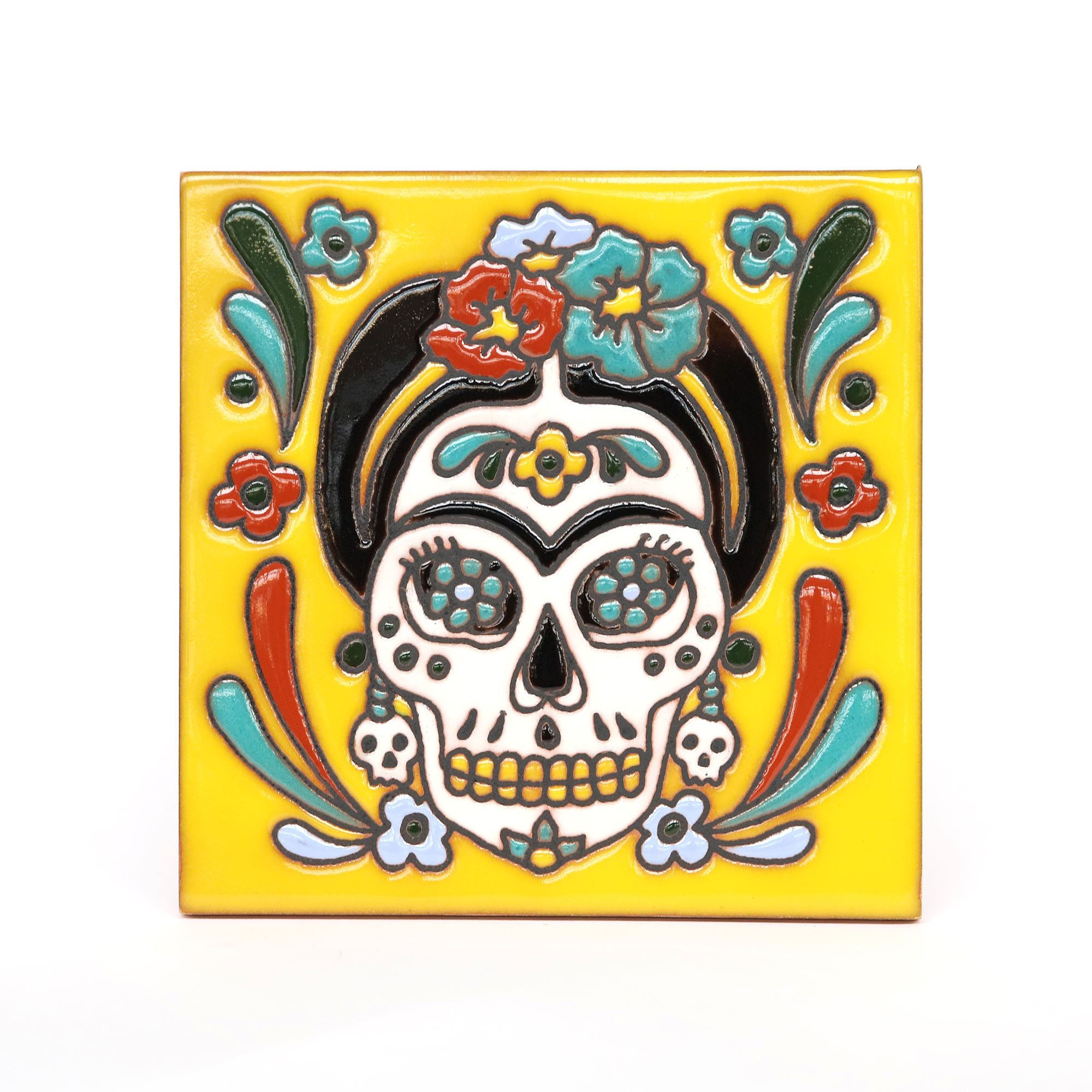Kachel 'Flor' gelb, multicolor, B 15 cm, L 15 cm, H 0,5 cm von fischer's lagerhaus