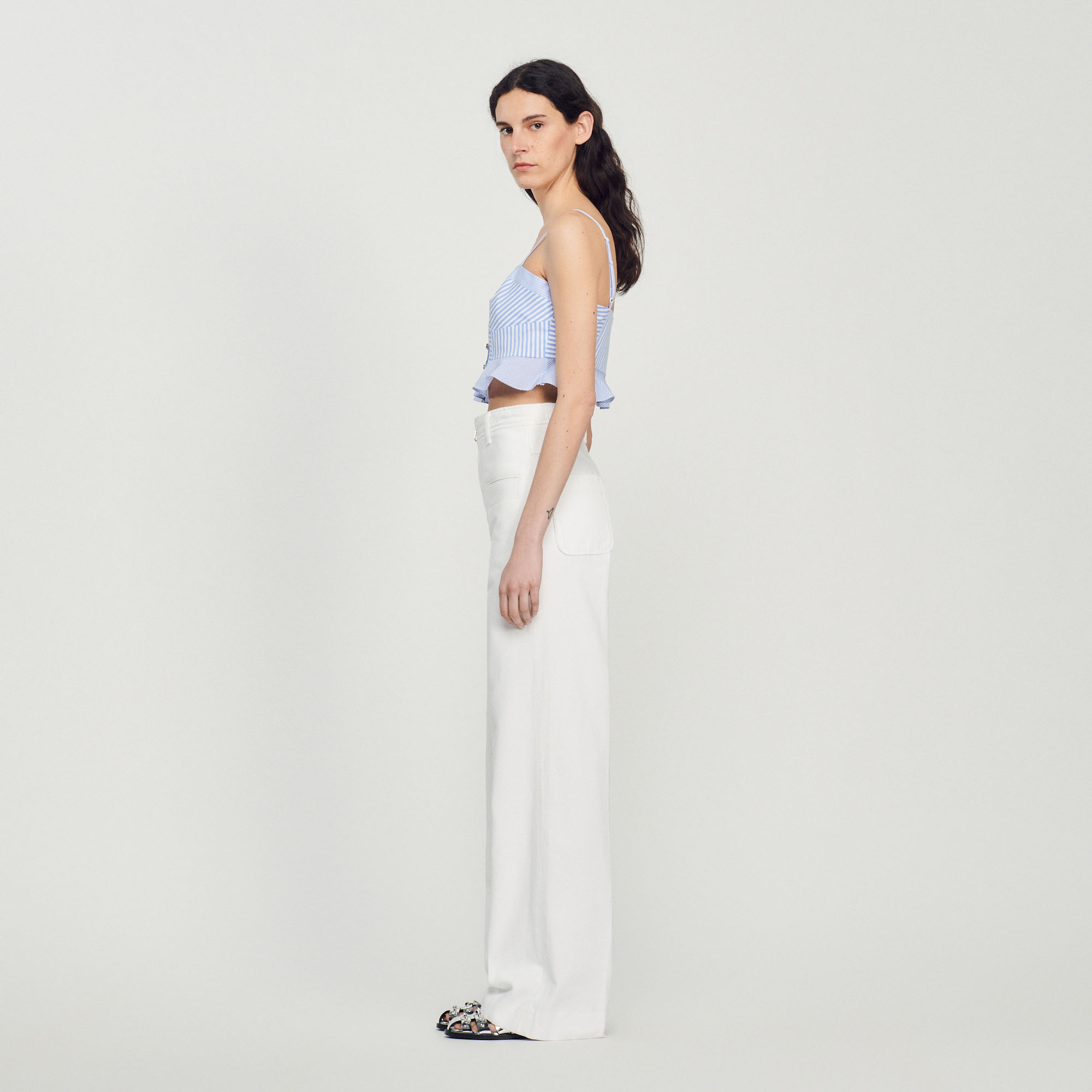 Top bustier á rayures