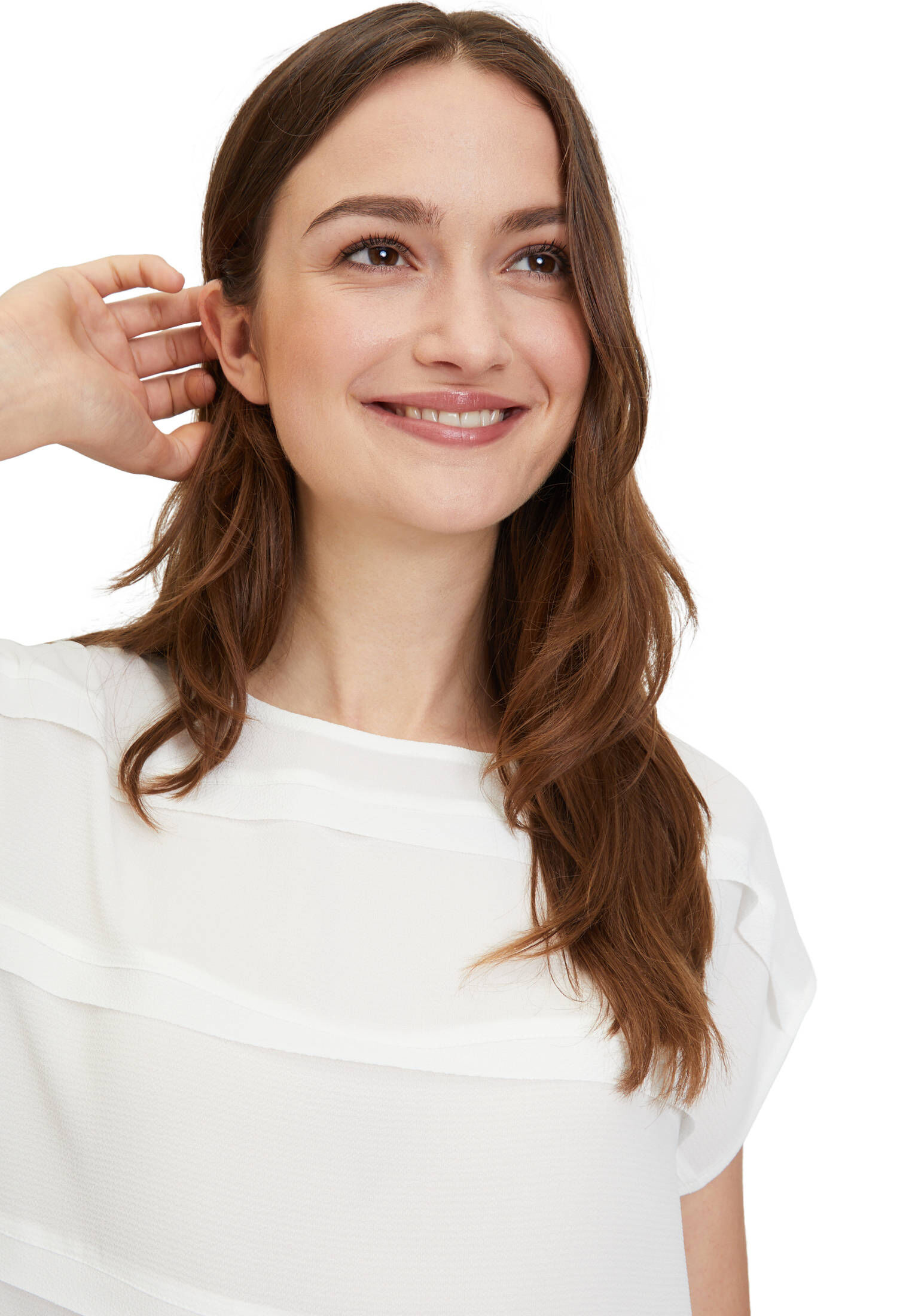Betty & Co| Damen Casual-Shirt mit Webbesatz