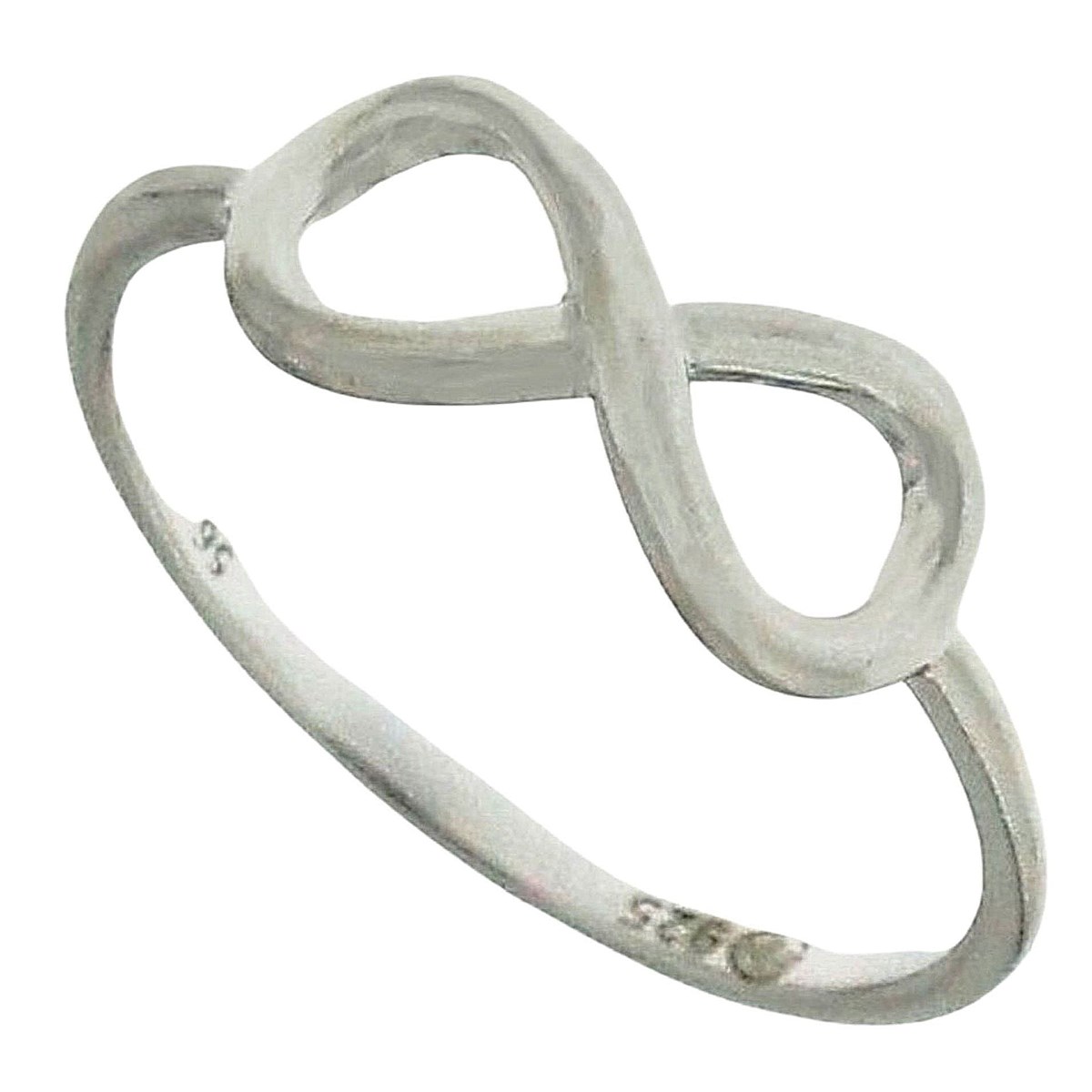 Bague femme enfant motif infini taille 56 en argent EN7