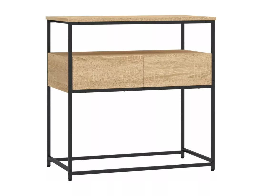 Table console chêne sonoma 75x40x75 cm bois d'ingénierie