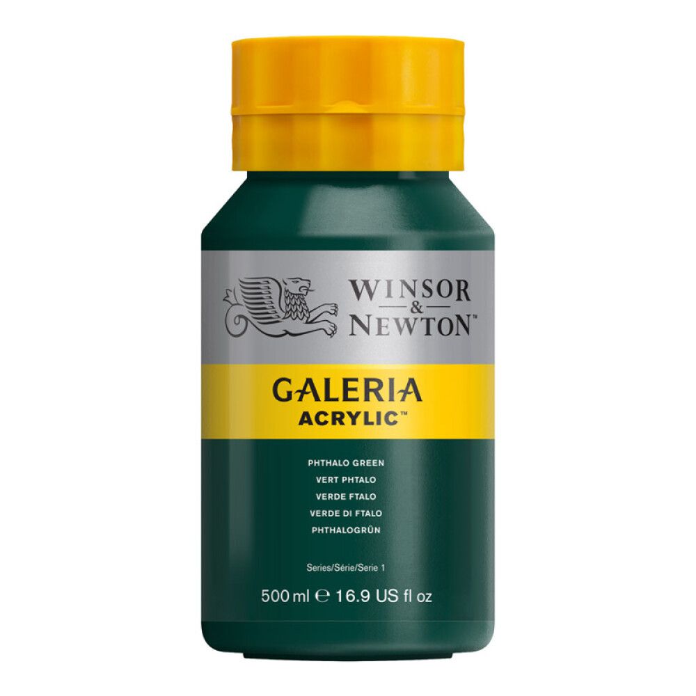 AKRYLFARGE W&N GALERIA NR 522 PHATALO GRØNN 500ML