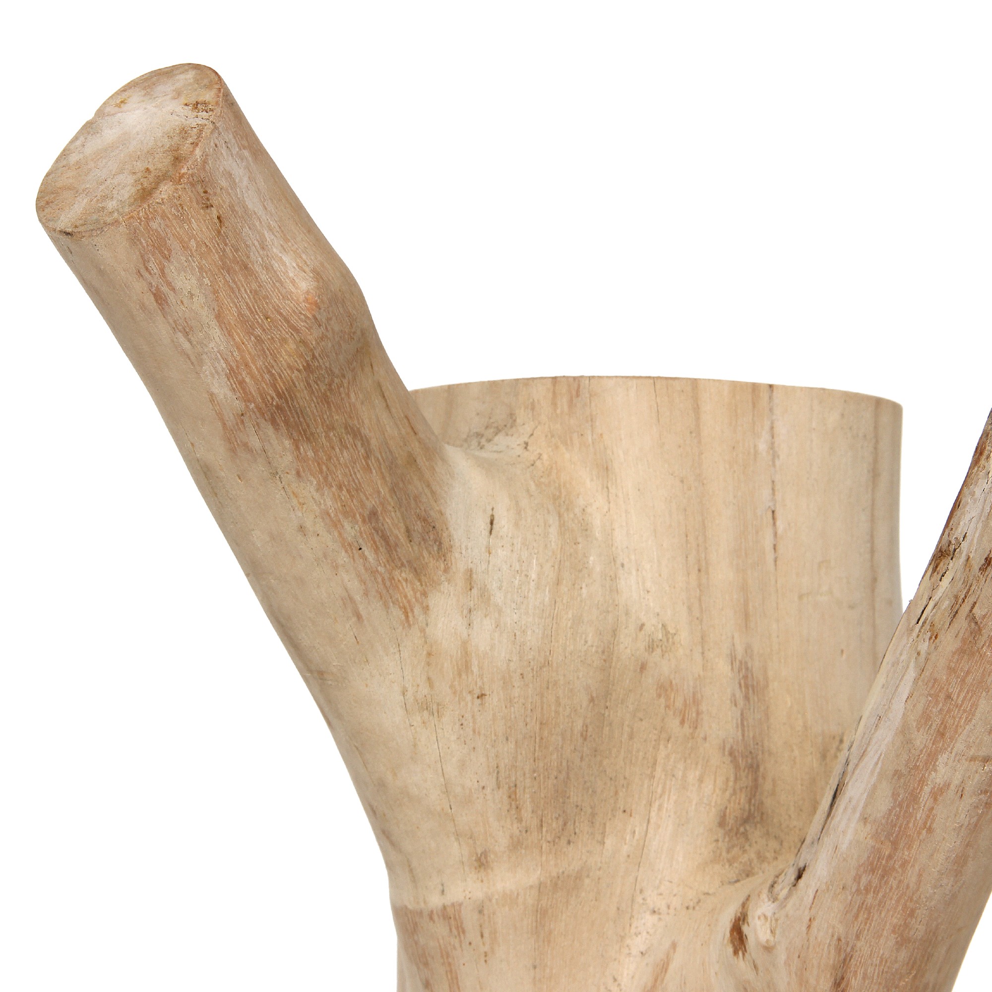 Garderobenbaum zur Wandmontage, natur, T 25 cm, B 25 cm, H 90-110 cm von fischer's lagerhaus