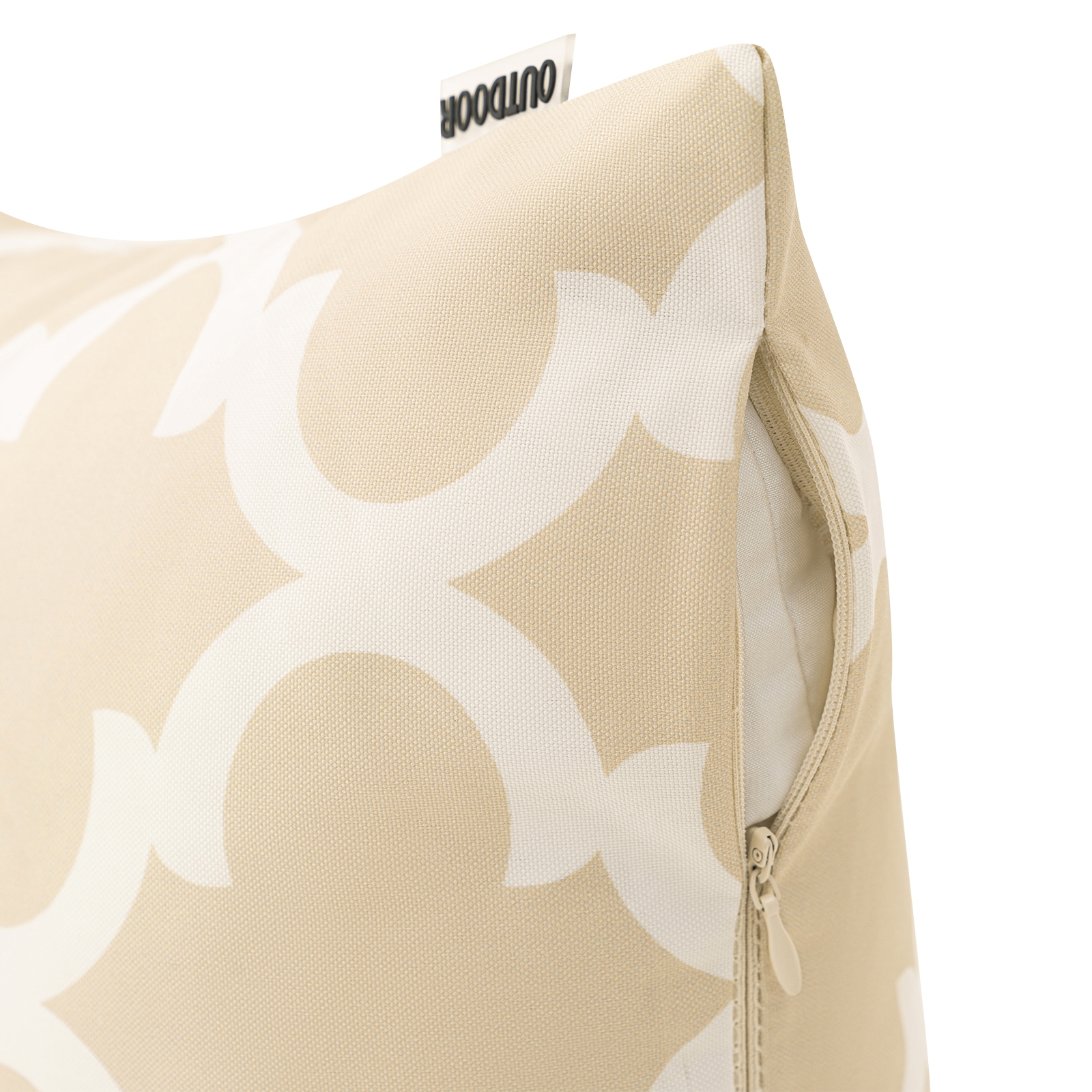 Outdoorkissen PATI beige/weiss 45 x 45 cm