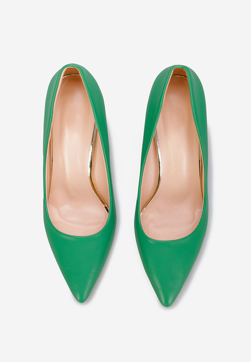 Chaussures à talon épais vert Devina V3